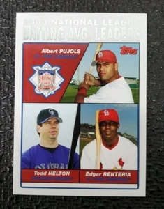 2004 Albert Pujols National League Hits Leaders Topps Baseball Card #344 - Picture 1 of 1
