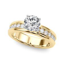 1.50CTW Lab-Grown Diamond 14K Yellow Gold Channel Set Engagement Ring