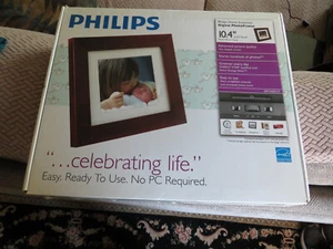 Philips 10.4" Digital Photo LCD PANEL SPF3400/G7 Brown Frame NIB - Picture 1 of 5