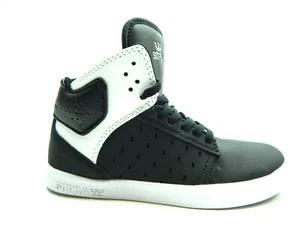 ZAPATOS SUPRA NIÑO ATOM NEGRO BLANCO TALLA 3 - Imagen 1 de 10