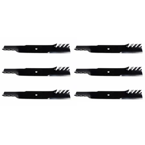 6 USA Mower Blades® Toothed High Lift for Great Dane D18036 GDU10232 61" Deck - Picture 1 of 7