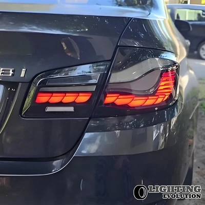 Luces traseras OLED GST ahumadas para BMW Serie 5 2010-2016 2017 F10 F18 con animación Foto 1 de 4