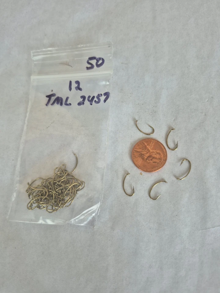 Ganchos Tiemco TMC 2457 talla 12 - Paquete de 50 CANTIDAD - Atar moscas - Gancho ninfa Foto 1 de 1