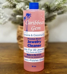 Caribbean Gem Banane & Kokosöl Schmuck Reiniger Lösung 16 Oz Hergestellt in den USA - Bild 1 von 2