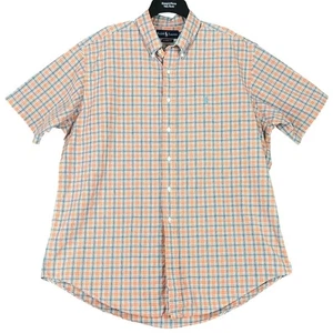 Ralph Lauren Classic Fit Plaid Button Up Shirt XL Mens Business Casual Preppy - Picture 1 of 9