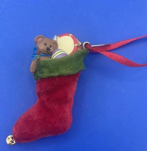 Hallmark Strumpf Ornament Twas the Night Before Christmas Hung With Care 2001 - Bild 1 von 9