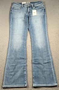 Pantalones de mezclilla BKE Stella para mujer 29R 29x32 lavado medio corte bota calce ajustado tiro bajo elástico - Imagen 1 de 12