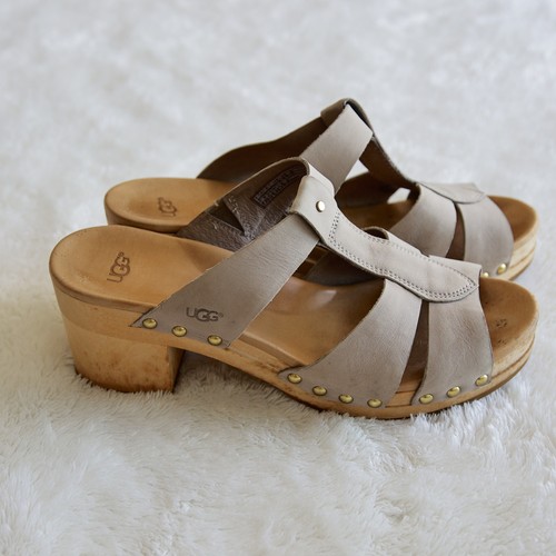 Sandali decolte UGG marrone talpa punta aperta taglia 9