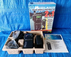 MIDLAND 75-822 Micro Mobile Portable CB Radio (2 in 1 Plug & Play) + Adapter NEW - Zdjęcie 1 z 13