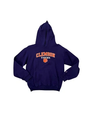 Толстовка с капюшоном молодежная Clemson University Champion размер большой (10/12) фиолетовая - Изображение 1 из 3