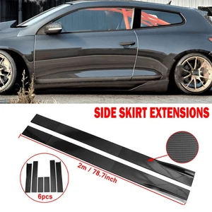 For BMW E90 E92 E93 2006-21 78.7'' Carbon Fiber Side Skirt Extension Lip Rocker - Picture 1 of 13