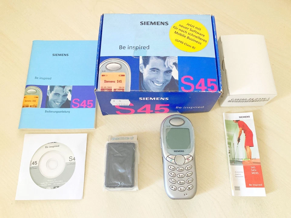 Siemens S45 - Brand NEW in Box - Diamond Silver - First GPRS phone - Image 1 of 4