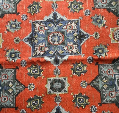 Clarke & Clarke Malatya Flamingo Designer  Fabric Remnant 24"x24" - Image 1 of 3