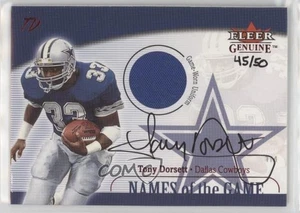 2001 Fleer Genuine Names of the Game Uniform Auto /50 Tony Dorsett Auto HOF - Picture 1 of 3