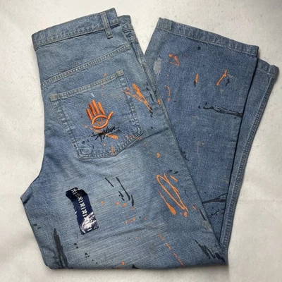 New VTG Miskeen Orginals Y2k Hip Hop Jeans Hippie Grunge Skater 36 jnco Paint - Image 1 of 4