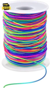 Cuerda de pulsera elástica de 1 mm, cuerda elástica resistente arco iris cuerda elástica para judío - Imagen 1 de 8