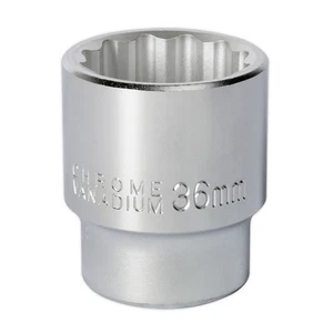 Sealey 36Mm 3/4"Sq Drive Standard Wall Drive Socket 12Pt Cromo S34/36 - Picture 1 of 1