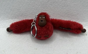 Kipling Peluche ROSSO Scimmia "BUGIE" Borsa Borsetta Anello di Ricambio Portachiavi - Foto 1 di 8
