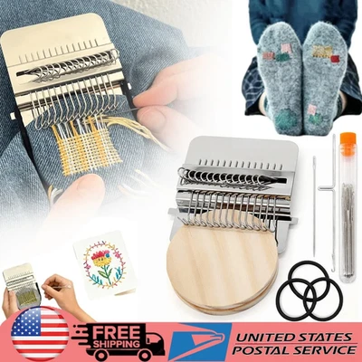 PatchMaker 2.0 Kit, Loom Knitting Kit for Beginners, Mini Patch Darning Loom JQ