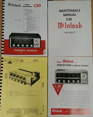 MCINTOSH C20 MANUAL PROPIETARIOS / MANTENIMIENTO / SERVICIO / FOLLETO DE VENTAS / ESQUEMAS  Foto 1 de 4