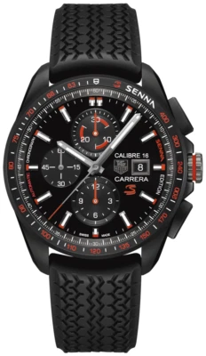 Tag Heuer Carrera S Calibre 16 Senna Edition - Black PVD Titanium 44mm - CBB2080 - Bild 1 von 4