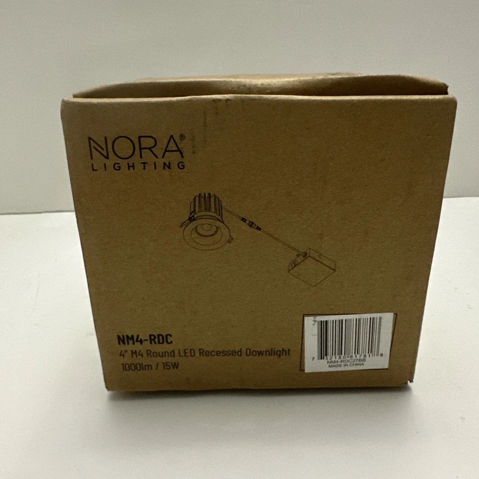 Nora Lighting NM4-RDC27BB M4 4" Canless Round Reflector 2700K LED - Black - Image 1 of 4
