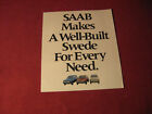 1970 Saab Sales Brochure Booklet Catalog Old Original