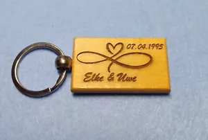 Personalisierter Schlüsselanhänger aus Holz, mit Lasergravur - Bild 1 von 1