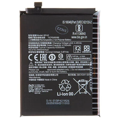 MOXEDOSTORES ( COMPATIBILE) BATTERIA PER XIAOMI MI 11 LITE / MI 11 LITE 5G 4250MAH BP42 PRODUZIONE 2025