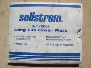 Sellstrom Long Life Cover Welders Plate #19004 Made in USA 4-1/2"x5-1/4" CR-39 - Picture 1 of 1