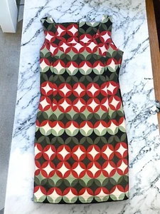 Vintage 90’s Luly K Women’s Pencil Geometric Dress Sz Large - Picture 1 of 8