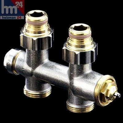 Oventrop Anschlussarmatur Multiblock-T Durchgang Heizkörper Abdeckung 118408 - Bild 1 von 4