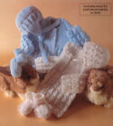 Knitting Pattern Copy 2122.  Baby Cardigan Hats Bootees.  10-18" Chest.   4Ply