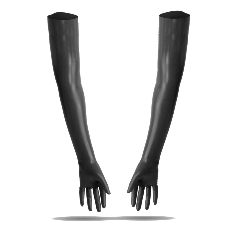 LatexDreamwear - schwarze Latexhandschuhe / Latex Handschuhe bis ca zur Schulter