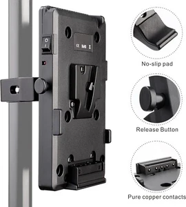 V-Lock Halterung Batterieplatte Adapter Super Clamp Krabbe LP-E6 für - Bild 1 von 10