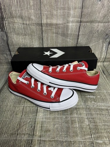 Sneakers Converse All Star Ox scarpe da ginnastica donna donna 4 uk rosse Oxford nuove con scatola 4uk