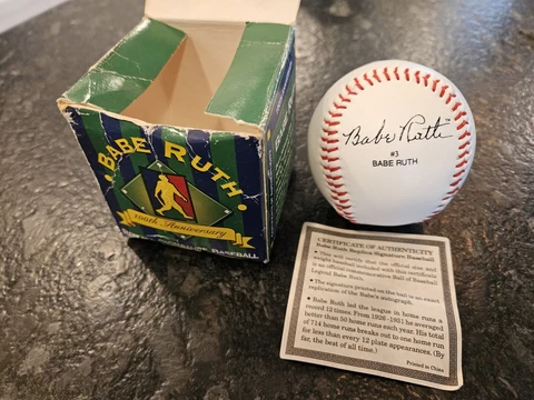 BABE RUTH 100th Anniversary Replica Signature Baseball 1995 Cover