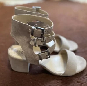 Vince Camuto Damen-Sandalen Veloursleder Blockabsatz taupe Größe US 9,5 M - Bild 1 von 21