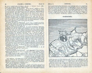 Algérie شرشال Cherchell 1893 pt. plan de ville orig. + guide (3 p.) forts - Picture 1 of 1