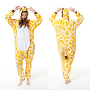 All In One Pyjamas Hooded Pajama Set Fleece Girls Animal for Women - Picture 1 of 21