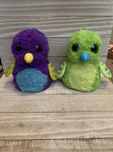 Hatchimal Blue Purple & Green Bird Light Up Sounds Works Lot Of 2 - Picture 1 of 12