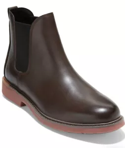 Men COLE HAAN Go-To Chelsea Boots Leather Dark Brown C36532 - Picture 1 of 7