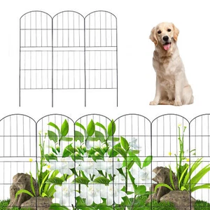 10 Pack Garden Fence No Dig Fencing Metal Wire Panel Border Animal Barrier 10FT - Picture 1 of 9