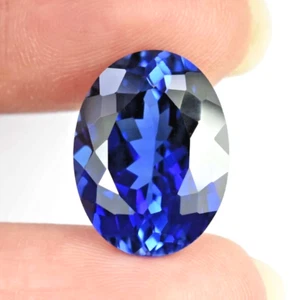 12.8 Ct Natural Certified Royal Blue Sapphire Oval Cut Loose Gemstone +free gift - Imagen 1 de 4