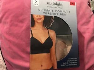 Carole Hochman Midnight Ultimate Comfort Wirefree Bra / Box of 2 / Black /rugby - Picture 1 of 1