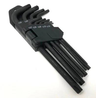 TORX 9 pieces 6 point* L Wrench Set Long Arm STAR key with tool holder USA SHIP - Image 1 of 4