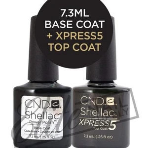 CND SHELLAC Base Coat 7.3ml + XPRESS5 Top Coat 7.3ml - Picture 1 of 1