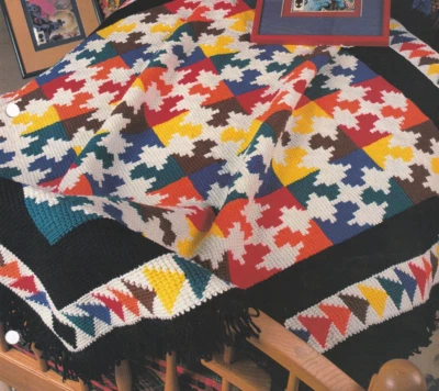 PIEZAS ROMPECABEZAS Crochet Patrón Afgano Instrucciones Annie's Foto 1 de 2