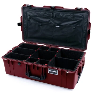 Oxblood Red & Black Pelican 1615 case. With TrekPak Dividers & Combo lid pouch. - Image 1 of 4