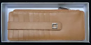 LODIS Artemis RFID-Protect Camel Portafoglio Donna Lungo 7-1/2" in Pelle (NUOVO) - Foto 1 di 6